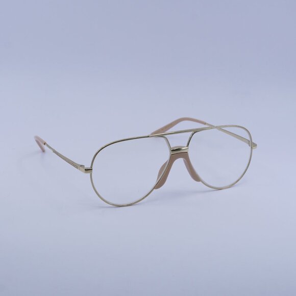 Gucci GG0432S 001 Sunglasses Gold Aviator Frame, Transparent Lenses main image 10